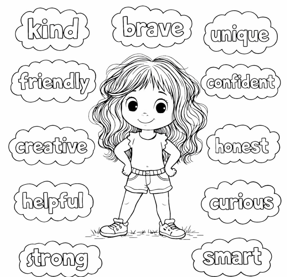 Positive Words activity sheet preview